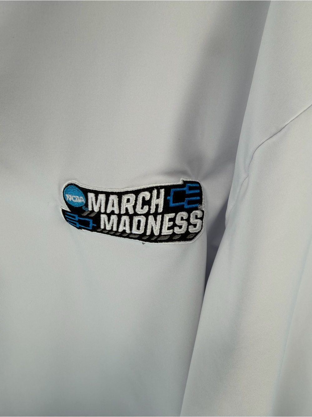 March Madness White Long Sleeve Quarter-Zip Pullover - Picture 3 of 4